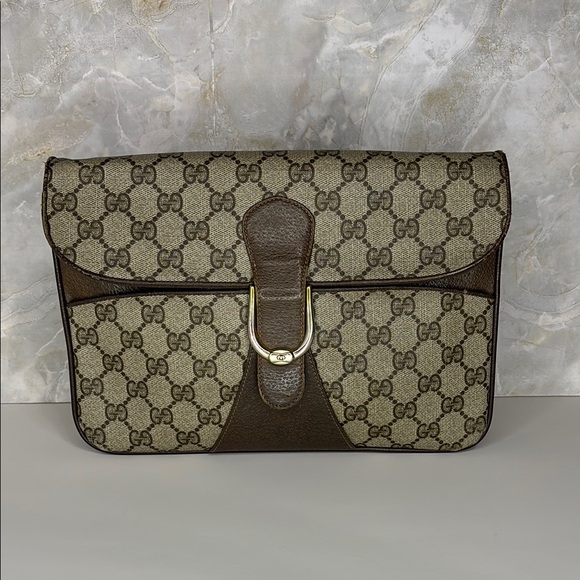 🔥🔥🔥 VTG Gucci Brown Messenger Bag with Monogram Design🔥🔥🔥 - Picture 1 of 16